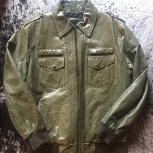 AMERICAN BASE Genuine Leather Jacket - L